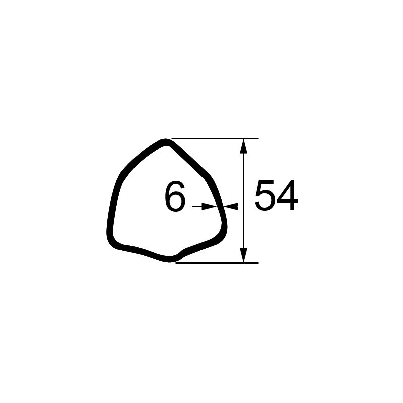 MACHOIRE TUBE TRIANGLE 54X6 CR41X118