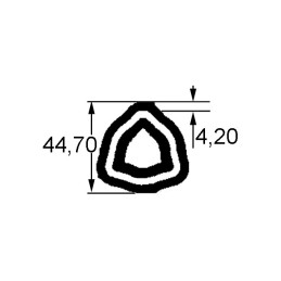 MACHOIRE TUBE TRIANGLE 44,7X4,2 CR30,2X79,4