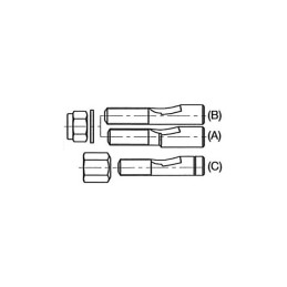 VERROUILLAGE A BOULON CONIQUE 1''3/8 SACHET DE 3 408000075R