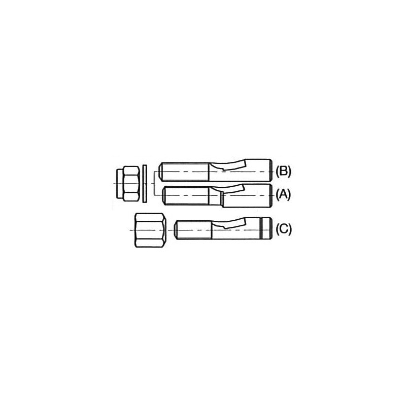 VERROUILLAGE A BOULON CONIQUE 1''3/4 SACHET DE 3 408000076R