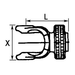MACHOIRE EXTREMITE 1"3/8 6C VERROU RS CR41X118 572100351 