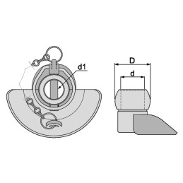 ROTULE AVEC CONE DE GUIDAGE CATEGORIE 3 37X64 CBM