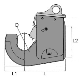 CROCHET D'ATTELAGE AUTOMATIQUE A SOUDER CATEGORIE 3 CBM