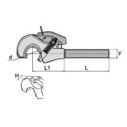 CROCHET AUTOMATIQUE M30X3,5 FILET A GAUCHE CAT2 CBM