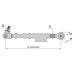 STABILISATEUR RIGIDE DIAMETRE 19 MM LG 560-600 CBM