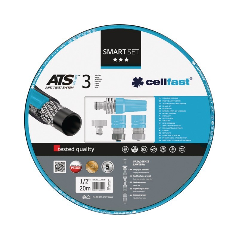 TUYAU D'ARROSAGE KIT SMART ATS VARIANT™ 1/2" 20 METRES CELLFAST