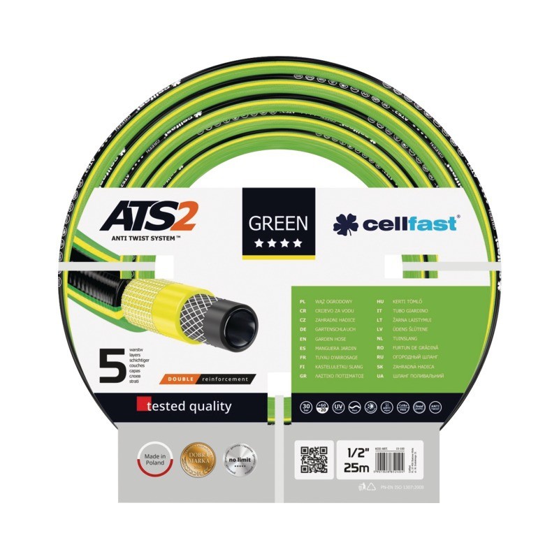 TUYAU D’ARROSAGE GREEN ATS2™ 1/2" 50 METRES CELLFAST