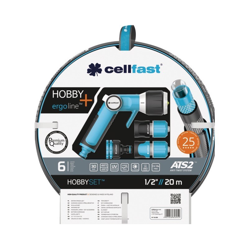 TUYAU D'ARROSAGE KIT HOBBY ATS2™ 1/2” 20 METRES CELLFAST