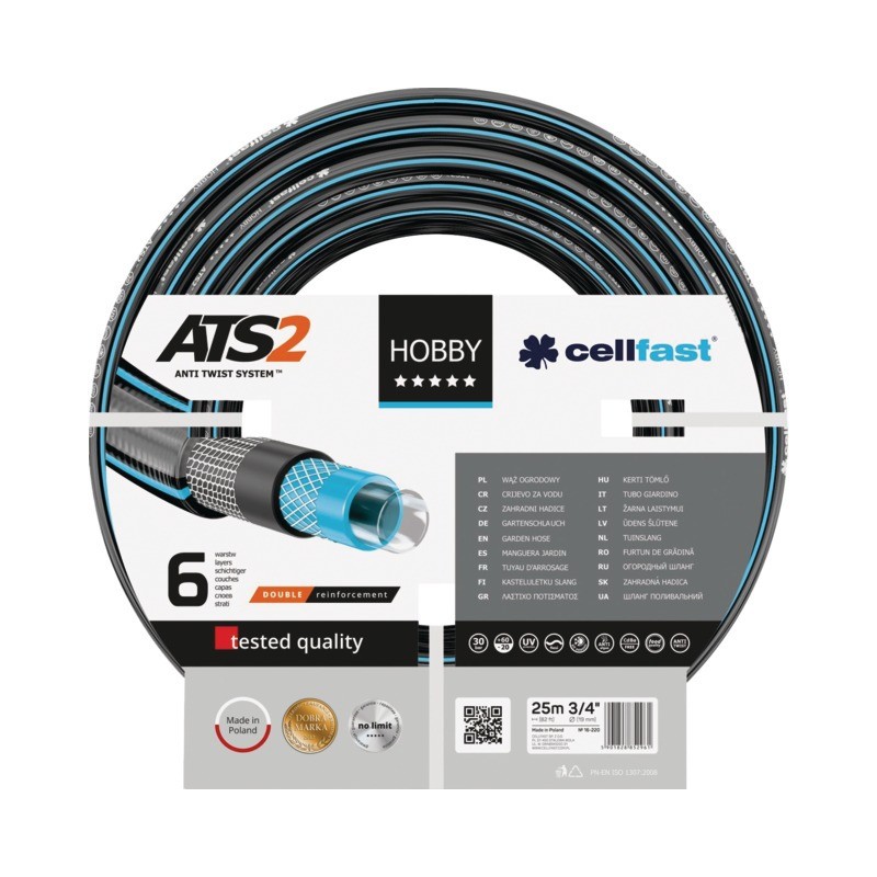 TUYAU D’ARROSAGE HOBBY ATS2™ 3/4" 25 METRES CELLFAST