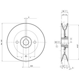 POULIE PLATEAU COUPE TC102 ORIGINE GGP