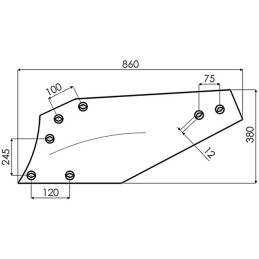 VERSOIR 14" GAUCHE CYLIND.C14S  173403 OR.GRB