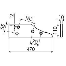 CONTRE SEP AVANT GAUCHE ORIGINE KUHN 279051