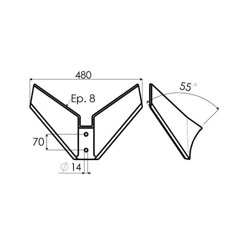 AILETTE KUHN 480X8 D.14 EA 70 MIXTER