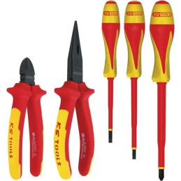 Pinces ergotorques et tournevis isolés jeu de 5 pièces