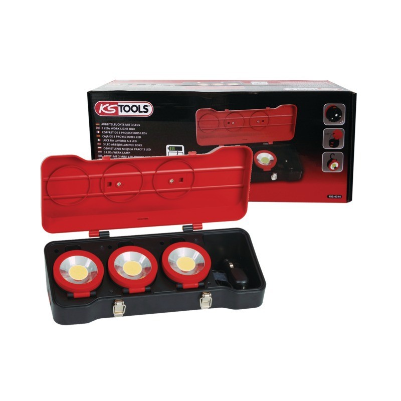 PROJECTEUR LEDS 3W COFFRET DE 3 PIECES KS TOOLS