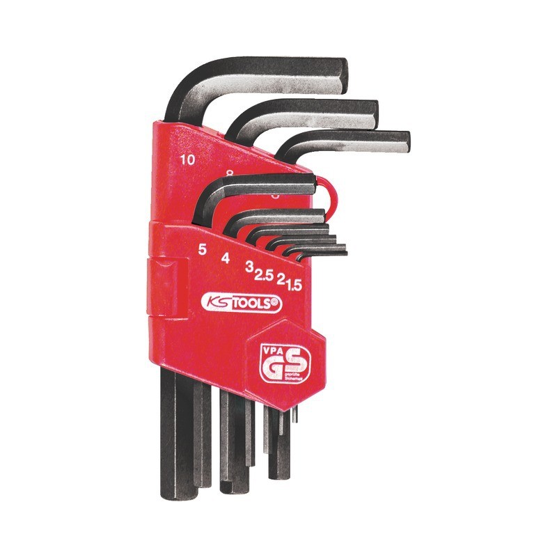 CLES MALES 6 PANS COURTES SUPPORT DE 9 CLES KS TOOLS