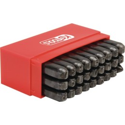 LETTRES A FRAPPER HAUTEUR 5 MM ET POINTEAU JEU DE 26 KS TOOLS