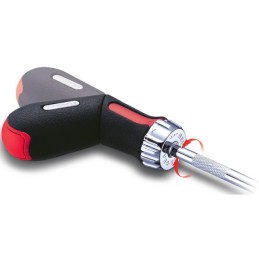 TOURNEVIS A POIGNEE REVOLVER À CLIQUET GEARplus AVEC 6 EMBOUTS KS TOOLS