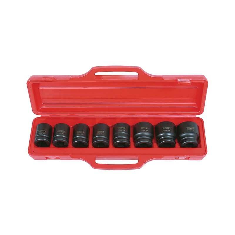 Coffret 8 douilles TORX à choc 6 pans - carré 1/2