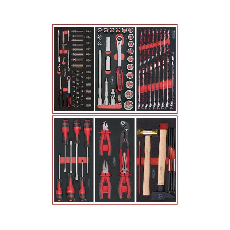 COMPOSITION D'OUTILS 2 TIROIRS PR SERVANTE 114 PCES