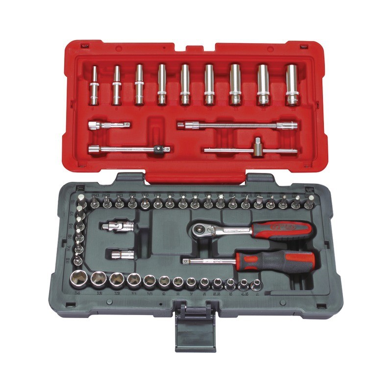 DOUILLES ET ACCESSOIRES ULTIMATE 1/4" COFFRET DE 54 PIECES KS TOOLS