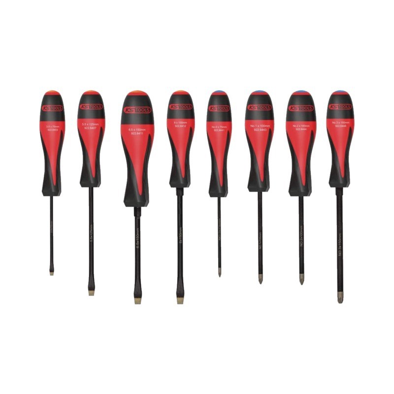 TOURNEVIS ULTIMATEGRIP 4 FENTE - 4 POZIDRIV JEU DE 8 KS TOOLS