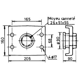 SUPPORT DE DENTS HR2501-3001-4001-4501 KUHN
