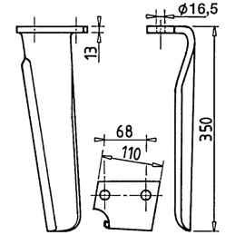 DENT DE HERSE 101 + 1000 + BELRECOLT - KUHN