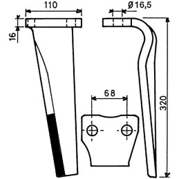 LAME GAUCHE REVETUE DURA KUHN