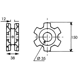 NOIX 10X35Ø 35  A5110318 OR. KUHN