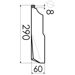 LAME CULTITILLER VRILLEE FAST-FIT 60X15 DROITE K1610360 KUHN