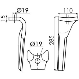 DENT DE HERSE FAST-FIT2 D HRB102 "S" KUHN