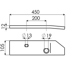 CONTRE SEP GAUCHE ORIGINE KVERNELAND 063606F