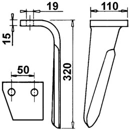 DENT PHB18/25 NG 18/25 GAUCHE KVERNELAND MALETTI