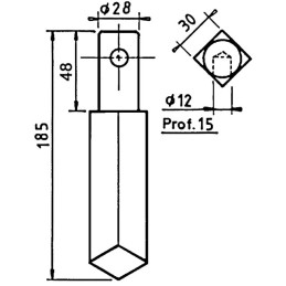 DENT DE ROTOTIL 30X30 D28  RDP30 RAU