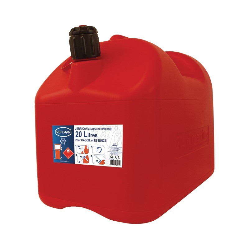 JERRYCAN HYDROCARBURE PLASTIQUE 20L