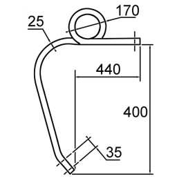 DENT CARREE DE 25 GAUCHE KUHN