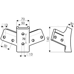 SUPPORT CENTRAL AILETTE POLYMAG RAU