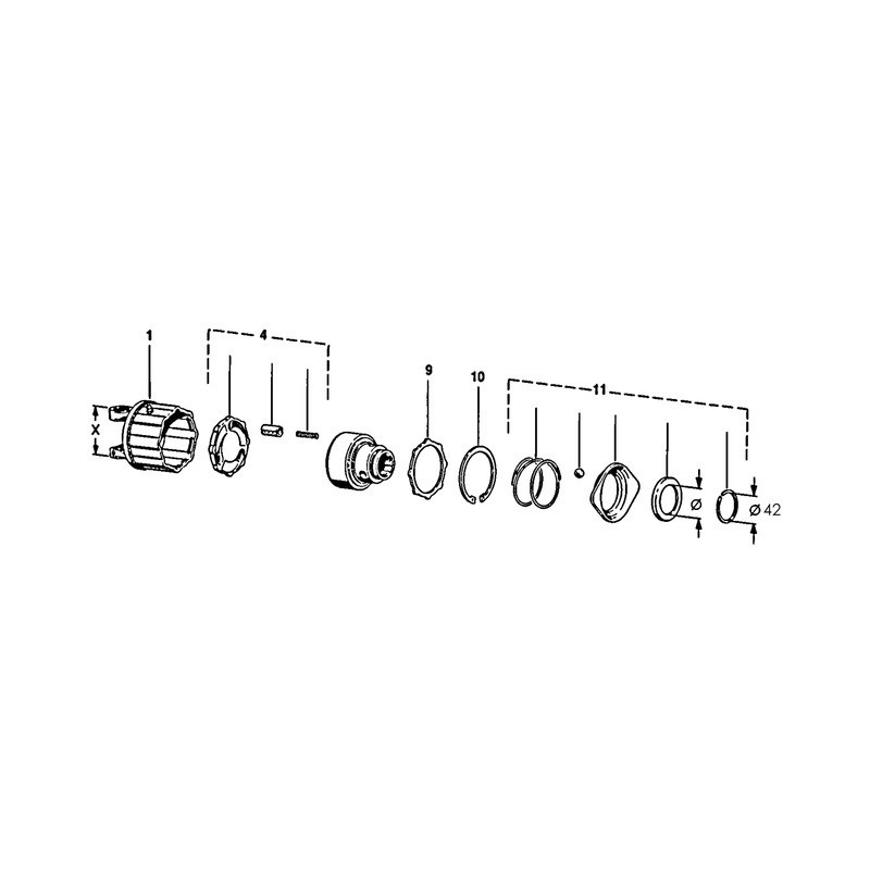 Kit 108 verrouillage rapide à billes 1"3/8-6&21can