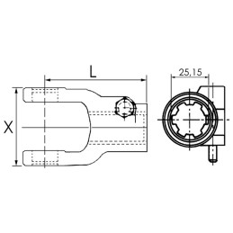 MACHOIRE EXTREMITE 6C  DIM 25,15 CR22X55