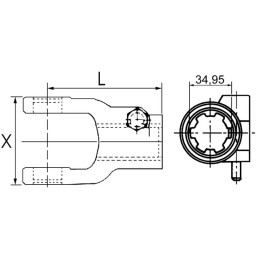 MACHOIRE EXTREMITE 1''3/8 6C VR CR34X90