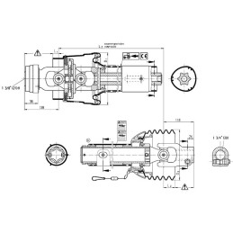 TRANSMISSION GA CR 36X89/32X106 LG710 CT 1'3/8 21C - CM 1"3/4 20C