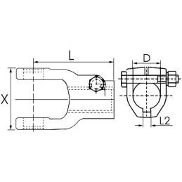 MACHOIRE EXTREMITE ALESAGE 30 CLAV8 BS CR24X61