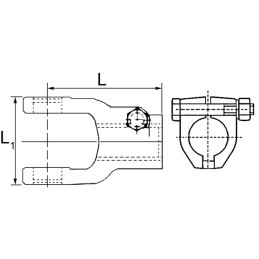MACHOIRE EXTREMITE ALESAGE 25 CLAV8 CR24X61