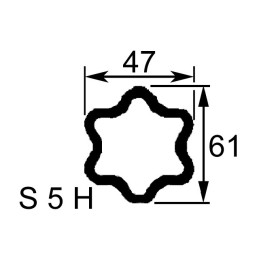 MACHOIRE TUBE ETOILE S5 47X61 CR42X104