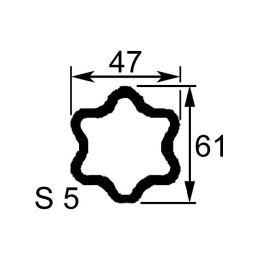 MACHOIRE GA 80° CR36X89/32X106 TUBE ETOILE  47X61