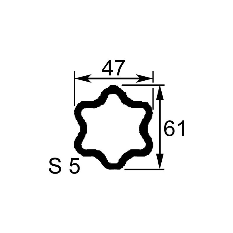 MACHOIRE GA 80° CR36X89/32X106 TUBE ETOILE  47X61