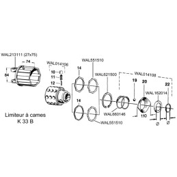 LIMITEUR A CAMES K33B CR24X61 1"3/8 6C 3R 800NM