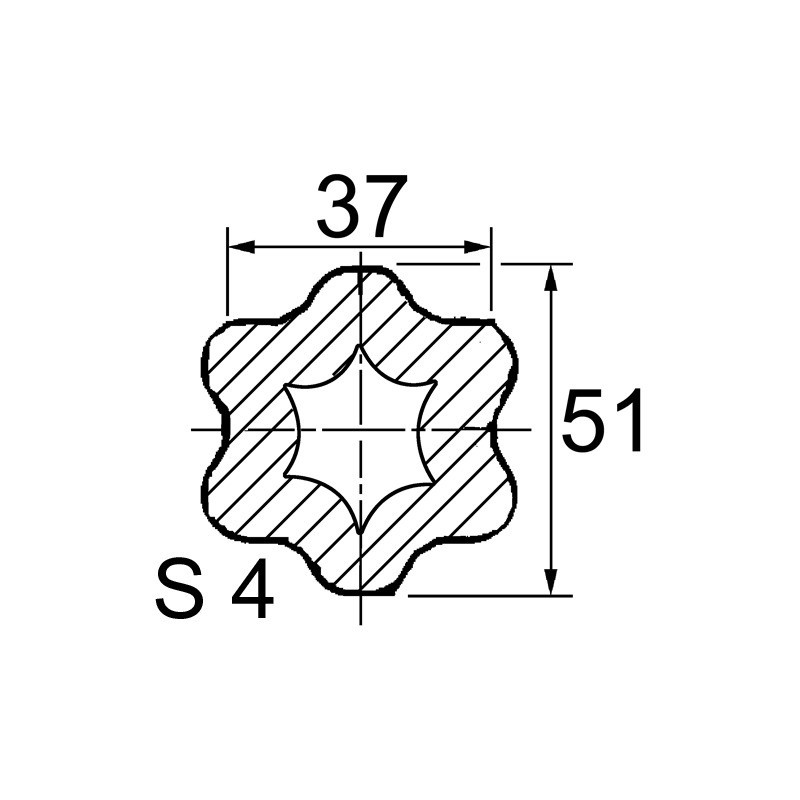 TUBE ETOILE INT S4 37X51X6 LG2900