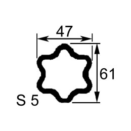 TUBE ETOILE EXT S5 47X61X4,5 LG1450
